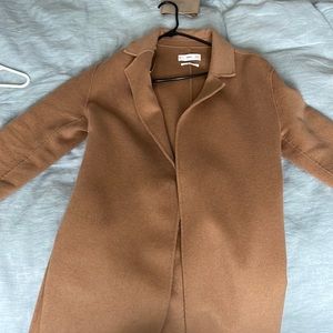 MANGO Tan Belted Coatigan (Oversized fit) - size small